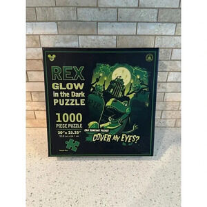 Toy Story REX 1000 Piece Glow in the Dark Puzzle Disney Parks Exclusive Pixar bv